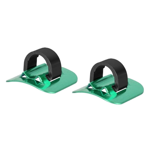 2 guías de cable para bicicleta con clip en C y hebilla de aleación de aluminio para MTB Verde