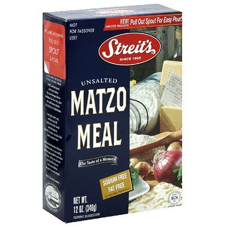 Streit's Unsalted Matzo Meal, 12 oz, (Pack of 18)