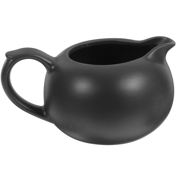 Shuliwen Ceramic Gravy Pitcher with Handle for Kitchen and Cafe