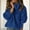 Blue, variant on VIWORLD Women's High Neck Loose Fit Sweater - Button Detail Turtleneck Pullover Cozy Fall & Winter Top