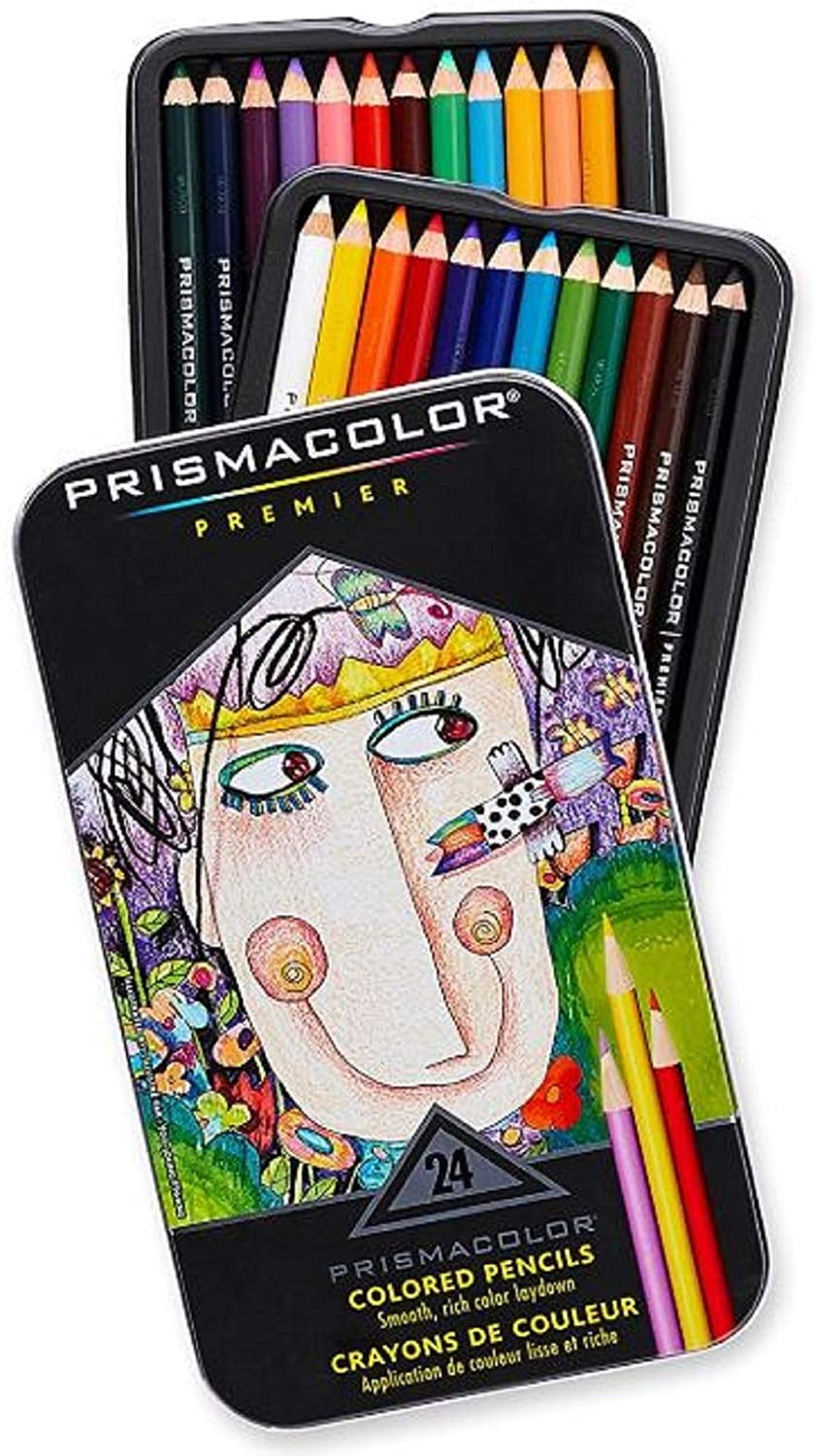 Prismacolor Premier Soft Core Colored Pencil, Set of 24 Assorted Colors