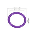 thumbnail image 2 of Unique Bargains 1.4' OD 1.1' ID Loose Leaf Rings Binder Ring Plastic for Book DIY Scrapbook Notebook, Purple 50 Pack, 2 of 5