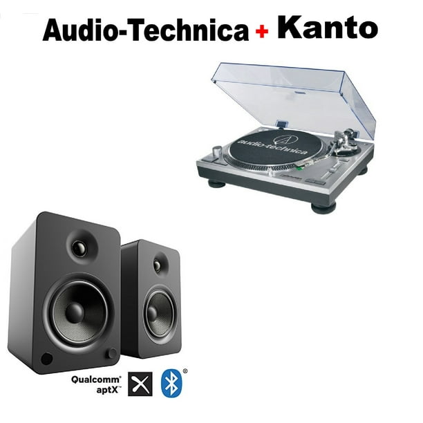 Audio Technica At Lp120 Usb Direct Drive Professional Turntable Usb Analog Kanto Yu6 Powered Speakers With Bluetooth And Phono Preamp Matte Black Bundle Walmart Com Walmart Com