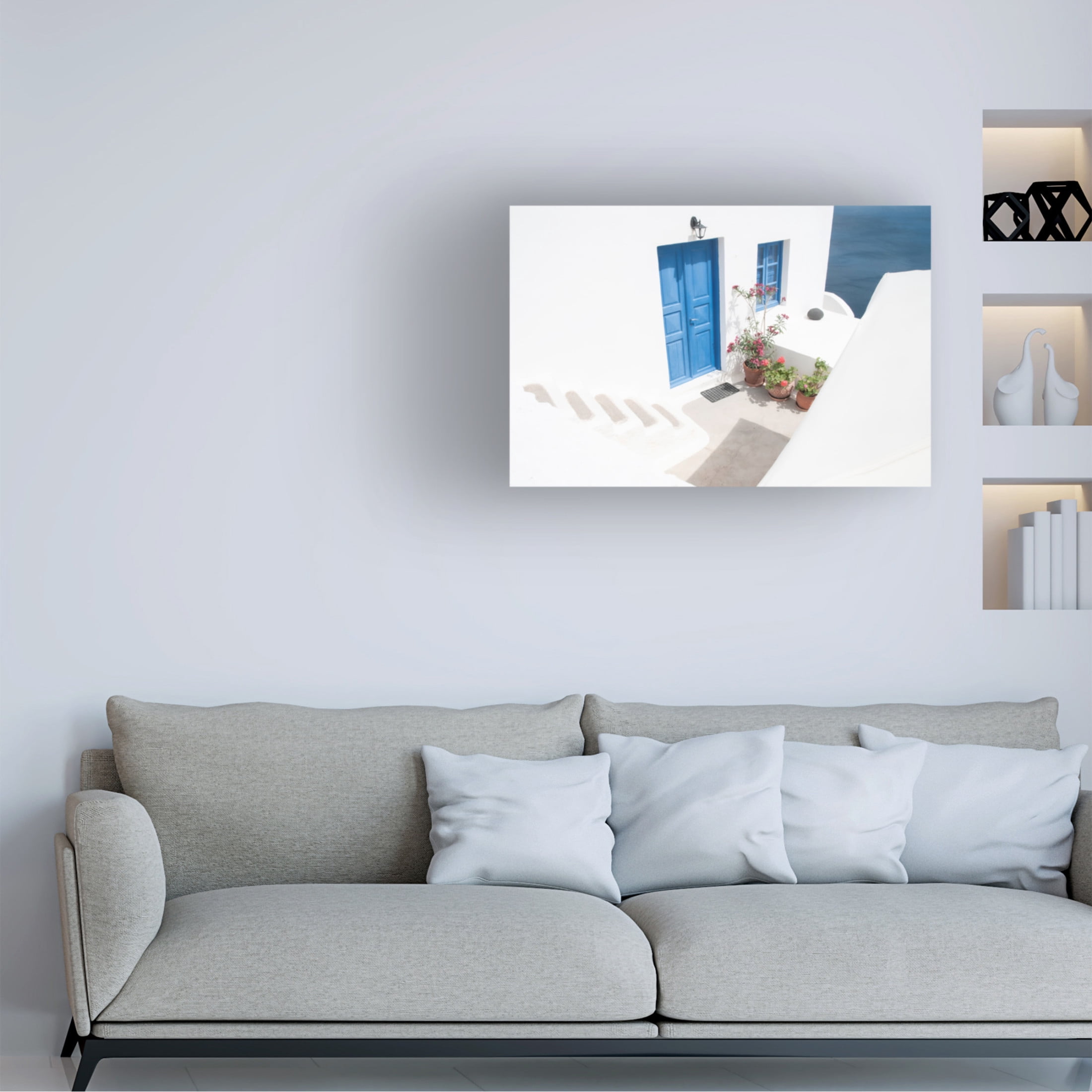 Trademark Fine Art Linda Wride Steps Down To Blue Canvas Wall Art