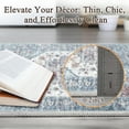 thumbnail image 5 of Blue 9x12 Rugs for Living Room, Floral Machine Washable Area Dining Room Rugs, 5 of 7