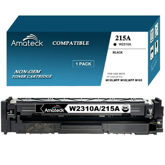 Amateck Compatible Toner Cartridge Replacement for HP W2310A 215A Black 1 Pack for Color Pro M155a, Color Pro M155nw, Color Pro MFP M182nw, Color Pro MFP M183fw