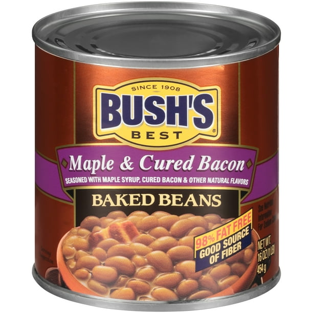 Bush's Maple and Cured Bacon Baked Beans, Canned Beans, 16 oz Walmart