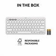 thumbnail image 3 of Logitech Pebble Keys 2 K380s, Multi-Device Bluetooth Wireless Keyboard with Customizable Shortcuts, Slim and Portable, Easy-Switch for Windows, macOS,, 3 of 11