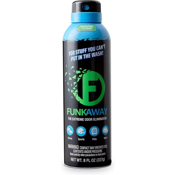 FunkAway Extreme Odor Eliminator Spray – 8 fl oz | For Shoes, Sports Gear, Pets & Work Gear