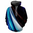 thumbnail image 3 of Sudadera con capucha con estampado 3D de rayas y empalme para hombre, sudadera con patrón de bloques de color, sudadera de manga larga para ocio callejero, sudadera holgada, 3 of 5