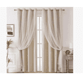 thumbnail image 2 of Cortina Estrellas Blackout color beige, 2 of 4