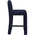 thumbnail image 4 of Meridian Furniture Amari Navy Chenille Fabric Stool, 4 of 9