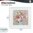 thumbnail image 4 of Stupell Industries Cottage Pastel Garden Peony Bouquet White Framed Print Under Glass, 16 x 16, by Sally Swatland, 4 of 8