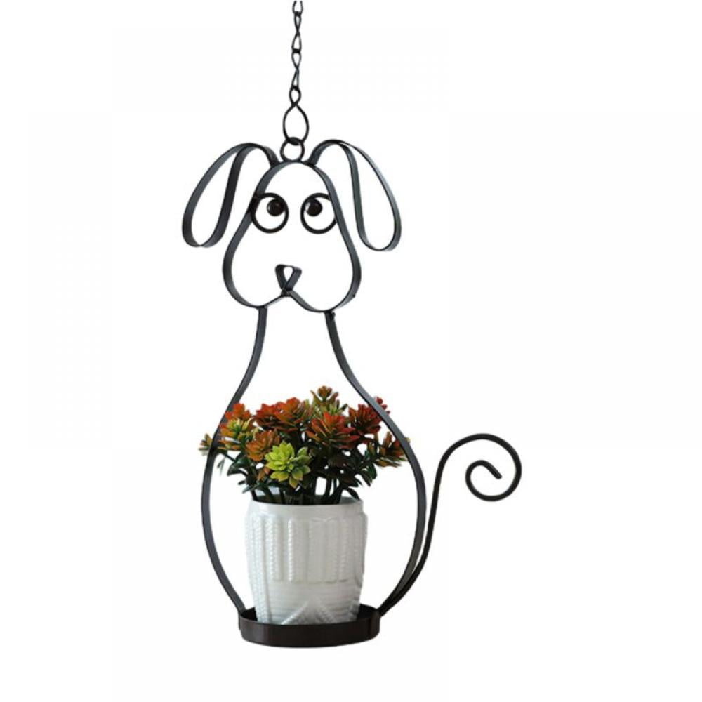 1 Pc Plant Stand Hanging Shelf Wrought Iron Flower Pot Retro Stands Holders