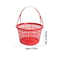 thumbnail image 2 of Eease 10Pcs Fruit Basket Fruit Picking Basket Small Shopping Basket Strawberry Picking Basket with Handle, 2 of 6