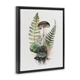 thumbnail image 2 of Stupell Industries Traditional Mushroom & Ferns Nature Black Floating Frame Canvas Art, 17 x 21, by Petals Prints Design, 2 of 6