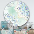 thumbnail image 2 of Designart 'Watercolor mandalas IV' Art Mural Rond en Métal Style Ferme - Disque de 36, 2 of 5