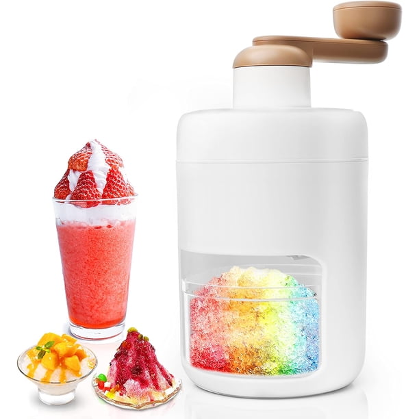 Máquinas de hielo raspado y máquina de conos de nieve: trituradora de hielo portátil y máquina de hielo raspado con bandejas para cubitos de hielo, sin BPA