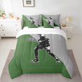 thumbnail image 2 of Homewish Sport Tennis 7pcs Bedding Comforter Set For Children Teens Adults,Grey Green Queen Bedding Sets Super Cozy,Ball Gamer Queen Sheet Sets,Ultra Soft Home Decor,Reversible, 2 of 8