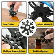 JEEXI Universal Socket + Snowflake Multitool Gifts for Men Dad - 2 Pack, Socket Set with Power Drill Adapter Cool Stuff, Super Universal Socket Grip Gadgets for Men, Tool for Men Women Husband