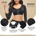 thumbnail image 3 of Qtree Arm Slimming Shaper for Women Compression Body Shaper Post Surgery Shapewear Seamless Front Closure Sleeves Push Up Bra, 3 of 5