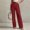 Wine, variant on Women's High-Waist Wide-Leg Dress Pants, Dual Button Waist and Tailored Pleated Front for Polished Smart Casual Occasions Red S