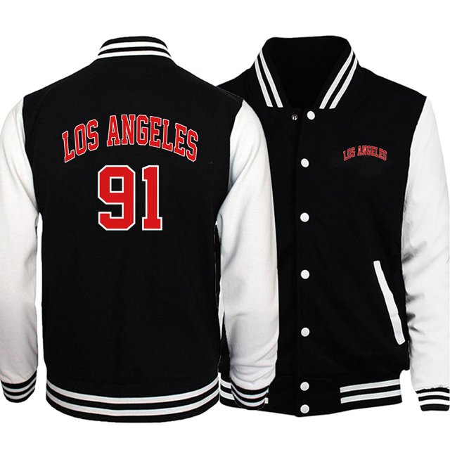 Ropa con letras Retro para hombre, uniforme de béisbol suelto, chaqueta de viaje de motorista al aire libre, moda de Los Ángeles, California, EE. UU., ciudad