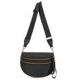 thumbnail image 6 of Women's Nylon Crossbody Bum Bag Adjustable Wide Strap Multi-Pocket Lightweight Water Resistant Solid Color for Daily Travel Errands, 6 of 6