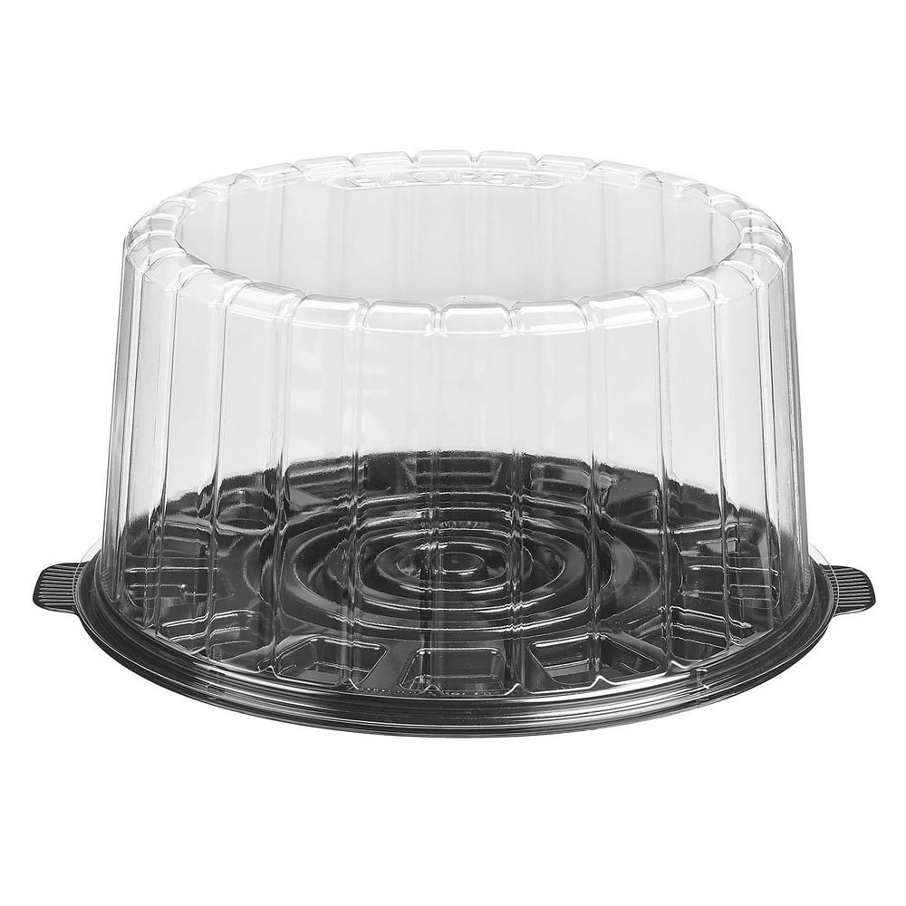 Inline Plastics EZ Open Cake Container (for 9" Round 2Layer Cake, lear