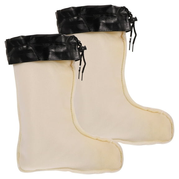 ELAYARD Thick Boot Lining Covers Comfortable Boot Liners Long Plush Cotton White 1 Pair