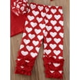 thumbnail image 5 of Qmyliery Baby Girl Valentine’s Day Outfits, Heart Tops + Pants + Headband Gift, 5 of 9