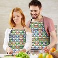 thumbnail image 5 of Colorful Skull Pattern Apron-Garden Aprons for Women with Pockets-Cotton Linen Waterproof Kitchen Cooking Gardening Aprons Adjustable for Kitchen,Cooking,BBQ and Salon 33x27 Inch, 5 of 7