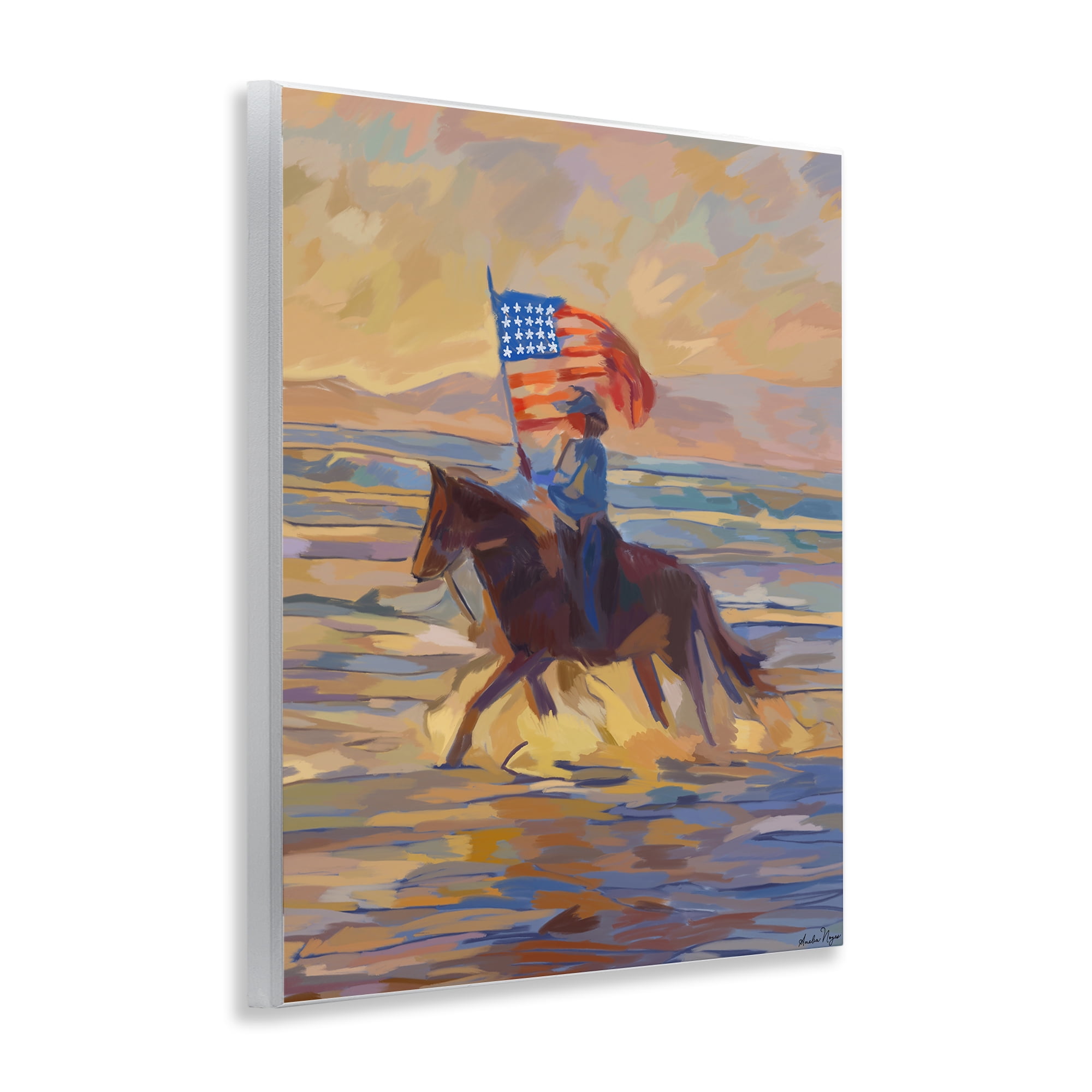 Stupell Industries American Cowgirl Abstraction Wall Plaque Art, design by Amelia Noyes