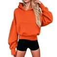 thumbnail image 4 of Neewe Women's Oversized Casual Pullover Long Sleeve Hem Drawstring Hoodies Dress With Kangaroo Pocket, 4 of 6