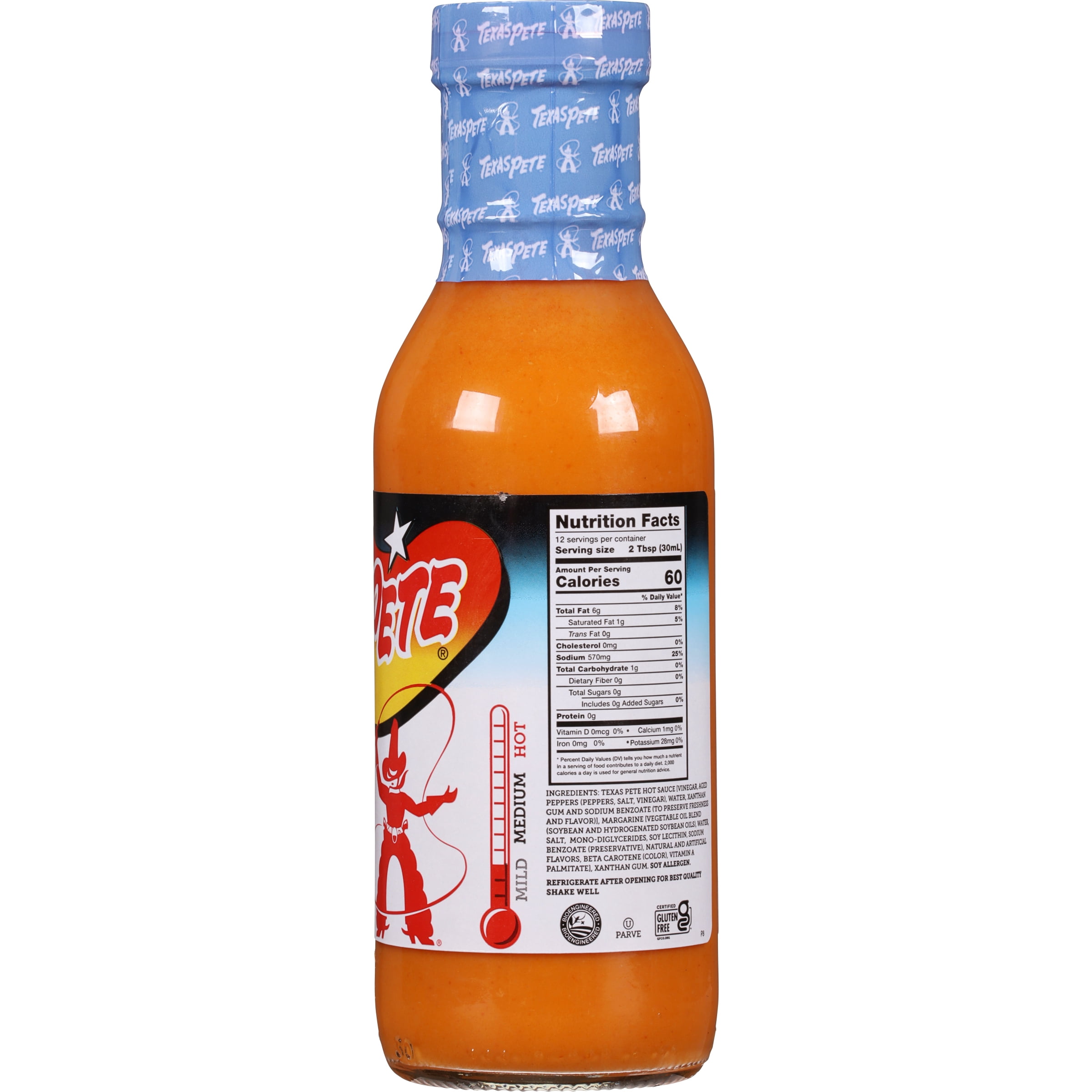 (2 pack) Texas Pete Extra Mild Gluten-Free Wing Sauce 12 fl oz