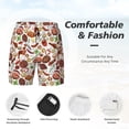 thumbnail image 3 of Sikiie Cooking Bbq Print Men's Double Layer Swimming Trunks, Adjustable Waistband and Pockets Sports Swimming Trunks, Beach Swimwear-XX-Large, 3 of 6