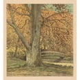 thumbnail image 2 of Simon Moulijn 15x16 Black Ornate Wood Framed Double Matted Museum Art Print Titled - Boom Near Beek in the Fall (1876), 2 of 5