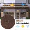 thumbnail image 4 of MEETWARM 13.1'x 8.2' Patio Awning Retractable Awning Cover for Sunshade Shelter, Outdoor Patio Canopy with Manual Crank Handle/Water-Resistant 280g/m² Polyester for Patio, Yard, Balcony, Coffee, 4 of 7