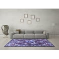 thumbnail image 3 of Ahgly Company Indoor Round Animal Blue Traditional Area Rugs, 5' Round, 3 of 4