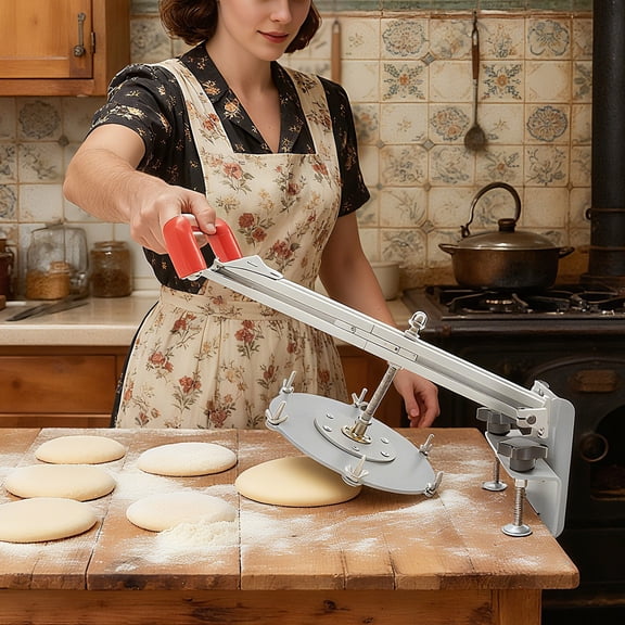 8.66in Stainless-Steel Manual Pizza Dough Press Machine Domestic and Commercial