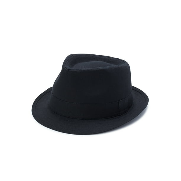 Men's Black Herringbone Fedora
