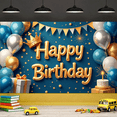 thumbnail image 5 of Decorative Design Happy Birthday Banner Balloon Decoration Party Backdrop Crown Theme for Birthday Party Indoor Celebration, 5 of 7