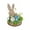 Blue-9, variant on Easter Wood Bunny Cutout Unfinished Rabbit Shaped Wooden Signs, Thickness Bunny Slice Ornament for Painting Easter DIY Craft, Home Spring Decoration Table Tiered Tray Decor,4.53×5.51 Inch