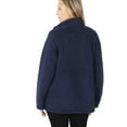 thumbnail image 3 of Women's Soft Sherpa Cotton Candy Teddy Coat Full-Zip Fleece Outer Jacket, 3 of 5