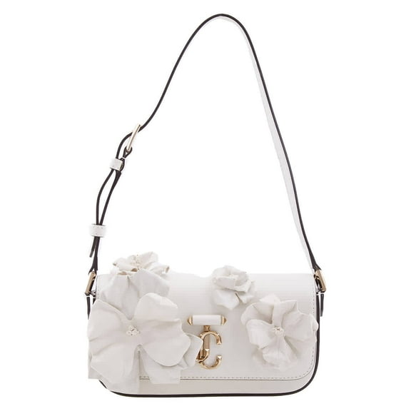 Jimmy Choo Avenue Floral Applique Shoulder Bag