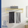 thumbnail image 3 of KOKOSIRI Towel Shelf Holder 24'' Bathroom Towel Rack with Two Bath Towel Bars Rails SUS304 Stainless Steel Wall Mount Brushed Gold B6003BG-L24, 3 of 6