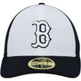 thumbnail image 2 of Men's New Era White/Navy Boston Red Sox 2023 On-Field Batting Practice Low Profile 59FIFTY Fitted Hat, 2 of 5