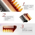 thumbnail image 2 of Men's Styling Hair Comb Round & Fine Teeth Barber Comb Anti-Static Hair Brush for Men, 2 of 8