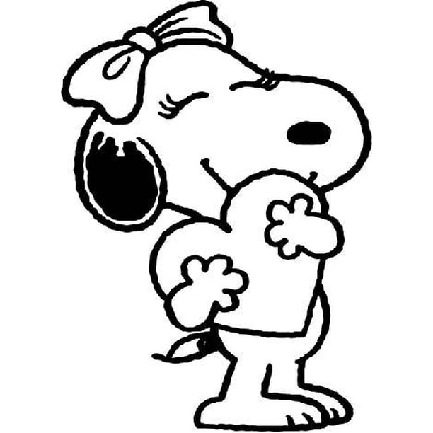 Belle Girl Dog Snoopy Peanuts Cartoon Character Decors Wall Sticker Art Design Decal For Girls Boys Kids Room Bedroom Nursery Kindergarten Home Decor Stickers Wall Art Vinyl Decoration x12 Inch Walmart Com