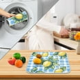 thumbnail image 3 of Yayeee Dish Drying Mat for Kitchen Counter 16" x 18" Microfiber Super Absorbent Coffee Decorative Pad, Cartoon Plaid Lemon, 3 of 9